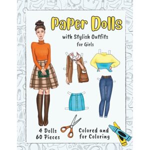 Colt, Miriam Paper Dolls with Stylish Outfits for Girls Colored and for Coloring 4 Dolls and 60 pieces: Fashion Vibes Cut-Out and Coloring Book Activity Book for Creative Fun Colt, Miriam Paper Dolls with Stylish Outfits for Girls Colored and for Coloring 4 Dolls and 60 pieces: Fashion Vibes Cut-Out and Coloring Book Activity Book for Creative Fun