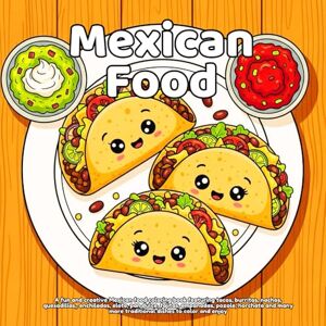 Arts, Life Mexican Food Coloring Book: A fun and creative Mexican food coloring book featuring tacos, burritos, nachos, quesadillas,, enchiladas, elote, pan ... and enjoy (Delicious Food Coloring Series) Arts, Life Mexican Food Coloring Book: A fun and creative Mexican food coloring book featuring tacos, burritos, nachos, quesadillas,, enchiladas, elote, pan ... and enjoy (Delicious Food Coloring Series)