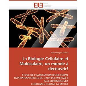 Giroux, Jean-François La Biologie Cellulaire et Moléculaire, un monde à découvrir!: ÉTUDE DE L’ASSOCIATION D’UNE FORME HYPERPHOSPHORYLÉE DE L’ARN POLYMÉRASE II AUX CHROMOSOMES CONDENSÉS DURANT LA MITOSE (Omn.Univ.Europ.) Giroux, Jean-François La Biologie Cellulaire et Moléculaire, un monde à découvrir!: ÉTUDE DE L’ASSOCIATION D’UNE FORME HYPERPHOSPHORYLÉE DE L’ARN POLYMÉRASE II AUX CHROMOSOMES CONDENSÉS DURANT LA MITOSE (Omn.Univ.Europ.)
