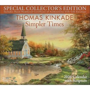 Kinkade, Thomas Thomas Kinkade Collector's Scripture Edition 2026 Deluxe Wall Calendar + Print Kinkade, Thomas Thomas Kinkade Collector's Scripture Edition 2026 Deluxe Wall Calendar + Print