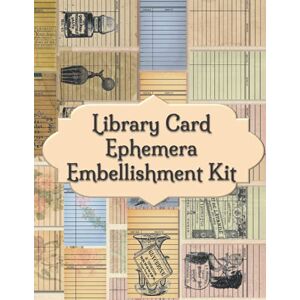 RePrint, Operation Library Card Ephemera Embellishment Kit: Vintage Paper Page Embellishments For Junk Journals RePrint, Operation Library Card Ephemera Embellishment Kit: Vintage Paper Page Embellishments For Junk Journals