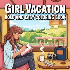 JI, Sarauu Girl Vacation Coloring Book: Bold and Easy Trip scene for Teen Girl Featuring Travel Days with Stress Relief and Creativity JI, Sarauu Girl Vacation Coloring Book: Bold and Easy Trip scene for Teen Girl Featuring Travel Days with Stress Relief and Creativity