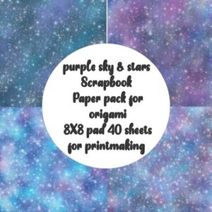 Creative Labs purple sky & stars Scrapbook Paper pack for origami 8X8 pad 40 sheets for printmaking: double-sided Sparkle Glitter celestial galaxy scrapbooking ... & cardmaking & DIY craft project kit Creative Labs purple sky & stars Scrapbook Paper pack for origami 8X8 pad 40 sheets for printmaking: double-sided Sparkle Glitter celestial galaxy scrapbooking ... & cardmaking & DIY craft project kit