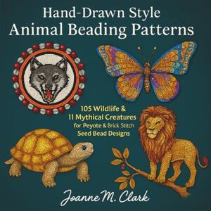 Clark, Joanne M Hand-Drawn Style Animal Beading Patterns: 105 Wildlife and 11 Mythical Creatures for Peyote and Brick Stitch Seed Bead Designs Clark, Joanne M Hand-Drawn Style Animal Beading Patterns: 105 Wildlife and 11 Mythical Creatures for Peyote and Brick Stitch Seed Bead Designs
