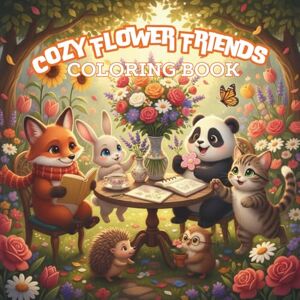 Kadaa, R. Cozy Flower Friends Coloring Book: Cute Animal & Flower Scenes for Stress Relief, Mindfulness and Relaxation — 46 One-Sided Pages for Adults & Teens Kadaa, R. Cozy Flower Friends Coloring Book: Cute Animal & Flower Scenes for Stress Relief, Mindfulness and Relaxation — 46 One-Sided Pages for Adults & Teens