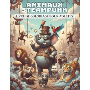 Bleyck, Liam Animaux Steampunk – Livre de coloriage pour adultes: 50 animaux artistiques et uniques avec engrenages, monocles et haut-de-forme, remplis de fantaisie mécanique Relaxation et réduction du stress Bleyck, Liam Animaux Steampunk – Livre de coloriage pour adultes: 50 animaux artistiques et uniques avec engrenages, monocles et haut-de-forme, remplis de fantaisie mécanique Relaxation et réduction du stress