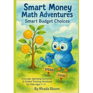 Bloom, Rhada Smart Money Math Adventures Smart Budget Choices: Everyday Spending Scenarios & Guided Thinking Workbook for Kids Ages 7–11 Bloom, Rhada Smart Money Math Adventures Smart Budget Choices: Everyday Spending Scenarios & Guided Thinking Workbook for Kids Ages 7–11