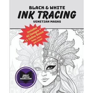 Wesley, William Venetian Masks Ink Tracing for Adults Wesley, William Venetian Masks Ink Tracing for Adults