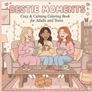 Krim, Stitched Bestie Moments : Cozy & Calming Coloring Book for Adults and Teens Featuring Cute & Girly Scenes for Relaxation (Coloring Books) Krim, Stitched Bestie Moments : Cozy & Calming Coloring Book for Adults and Teens Featuring Cute & Girly Scenes for Relaxation (Coloring Books)