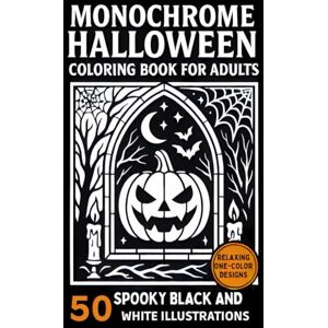 McDorne, Lisa Monochrome Halloween Coloring Book for Adults: 50 Spooky & Scary Designs – Haunted Houses, Witches, Pumpkins, Ghosts, Skeletons, Creepy Patterns, ... Illustrations (Monochrome Coloring Book) McDorne, Lisa Monochrome Halloween Coloring Book for Adults: 50 Spooky & Scary Designs – Haunted Houses, Witches, Pumpkins, Ghosts, Skeletons, Creepy Patterns, ... Illustrations (Monochrome Coloring Book)