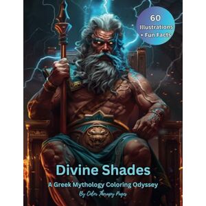 Therapy Pages, Color Divine Shades: A Greek Mythology Coloring Odyssey: 60 Illustrations in Grayscale Art of Gods, Goddesses, and Legends with Interesting Facts for Education and Relaxation Therapy Pages, Color Divine Shades: A Greek Mythology Coloring Odyssey: 60 Illustrations in Grayscale Art of Gods, Goddesses, and Legends with Interesting Facts for Education and Relaxation