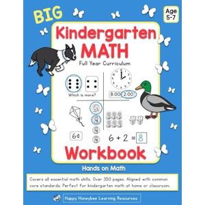 Termini, Annette BIG Hands on Math Kindergarten Math Workbook: Covers all essential math skills. Full year curriculum. Over 350 pages! Aligned with common core ... math at home or classroom. (Early Math) Termini, Annette BIG Hands on Math Kindergarten Math Workbook: Covers all essential math skills. Full year curriculum. Over 350 pages! Aligned with common core ... math at home or classroom. (Early Math)