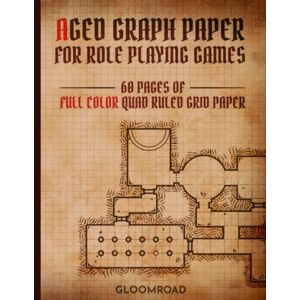 Gloomroad Aged Graph Paper for Role Playing Games: 60 Blank pages of Full Color Quad Ruled Grid Paper Stained Antique Map Look 1/4 inch Squares Edge-to-Egde Grid Gloomroad Aged Graph Paper for Role Playing Games: 60 Blank pages of Full Color Quad Ruled Grid Paper Stained Antique Map Look 1/4 inch Squares Edge-to-Egde Grid