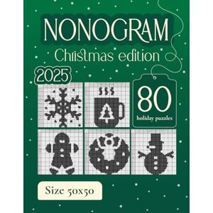 Activity Lab, Thought Nonogram Christmas: 80 Extra-Large Logic Puzzles 50x50 for Hours of Holiday Fun (Nonogram Collection) Activity Lab, Thought Nonogram Christmas: 80 Extra-Large Logic Puzzles 50x50 for Hours of Holiday Fun (Nonogram Collection)