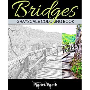 Earth, Planet Bridges Grayscale Coloring Book: Beautiful Bridges in the Forest. Grayscale Coloring Book for Adults. Earth, Planet Bridges Grayscale Coloring Book: Beautiful Bridges in the Forest. Grayscale Coloring Book for Adults.