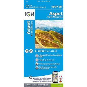 Institut Géographique National Aspet / Pic de Maubermé: 1947OT (TOP 25) Institut Géographique National Aspet / Pic de Maubermé: 1947OT (TOP 25)