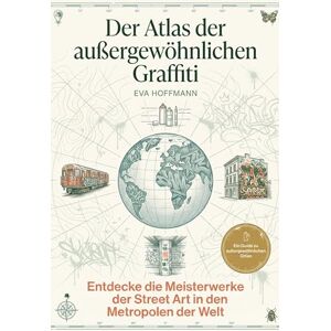 Hoffmann, Eva Der Atlas der außergewöhnlichen Graffiti: Entdecke die Meisterwerke der Street Art in den Metropolen der Welt. Ein Guide für Kunstliebhaber und Städtereisende. Von Banksy bis zu verborgenen Gassen Hoffmann, Eva Der Atlas der außergewöhnlichen Graffiti: Entdecke die Meisterwerke der Street Art in den Metropolen der Welt. Ein Guide für Kunstliebhaber und Städtereisende. Von Banksy bis zu verborgenen Gassen