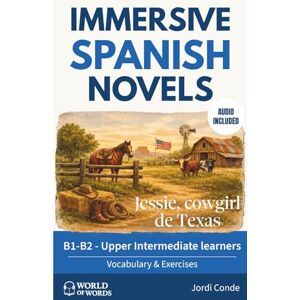 Conde, Jordi JESSIE, COWGIRL DE TEXAS: A full-length Spanish novel (200 pages) with plenty of images and exercises for upper intermediate learners. 24 chapters + ... audio. B2 level (World of Words Spanish) Conde, Jordi JESSIE, COWGIRL DE TEXAS: A full-length Spanish novel (200 pages) with plenty of images and exercises for upper intermediate learners. 24 chapters + ... audio. B2 level (World of Words Spanish)