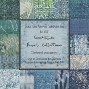 Tatters, Kika's Double Sided Patterned Craft Paper Book Decorative Paper Collection Blue: For Scrapbooking, Smash Journaling, Junk Journaling, Decoupage, Collages, Card Making & Mixed Media Tatters, Kika's Double Sided Patterned Craft Paper Book Decorative Paper Collection Blue: For Scrapbooking, Smash Journaling, Junk Journaling, Decoupage, Collages, Card Making & Mixed Media