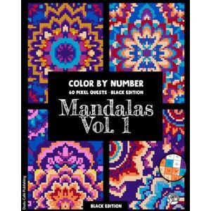 Publishing, Dudu Café Mandalas Vol. 1 • Color by Number • 60 Pixel Quests (Black Edition): Mesmerizing Pixel Art Coloring Book for Adults with High-Contrast Designs, Black ... Relief, Mindful, Relaxation #duduquests Publishing, Dudu Café Mandalas Vol. 1 • Color by Number • 60 Pixel Quests (Black Edition): Mesmerizing Pixel Art Coloring Book for Adults with High-Contrast Designs, Black ... Relief, Mindful, Relaxation #duduquests