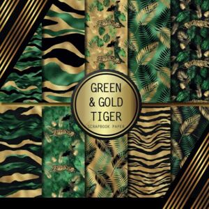 Palomino, Peyton Scrapbook Paper: Green & Gold Tiger: Double Sided Craft Paper For Card Making, Origami & DIY Projects Decorative Scrapbooking Paper Pad Palomino, Peyton Scrapbook Paper: Green & Gold Tiger: Double Sided Craft Paper For Card Making, Origami & DIY Projects Decorative Scrapbooking Paper Pad