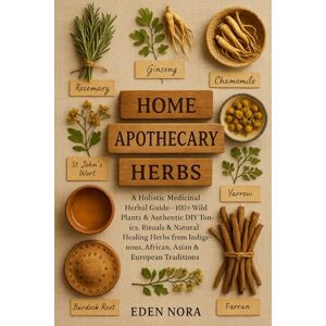 Nora, Eden Home Apothecary Herbs: A Holistic Medicinal Herbal Guide—100+ Wild Plants & Authentic DIY Tonics, Rituals & Natural Healing Herbs from Indigenous, African, Asian & European Traditions Nora, Eden Home Apothecary Herbs: A Holistic Medicinal Herbal Guide—100+ Wild Plants & Authentic DIY Tonics, Rituals & Natural Healing Herbs from Indigenous, African, Asian & European Traditions