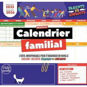 Collectif Grand calendrier familial mensuel 2025-2026: Septembre 2025 Décembre 2026: 31595 Collectif Grand calendrier familial mensuel 2025-2026: Septembre 2025 Décembre 2026: 31595