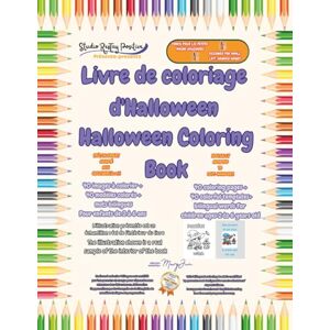Studio Restay Positive, MaryJun Livre de coloriage d'Halloween/ Halloween Coloring book: 40 dessins bilingues pour enfants de 2 à 6 ans – Version pour gauchers Studio Restay Positive, MaryJun Livre de coloriage d'Halloween/ Halloween Coloring book: 40 dessins bilingues pour enfants de 2 à 6 ans – Version pour gauchers