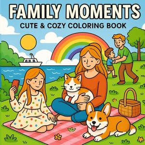 BAYDAN, DJUN Family Moments: A Cozy & Heartwarming Coloring Book for Adults and Teens: 40 Wholesome and Relaxing Illustrations Celebrating Family, Nature, and ... for Mindful Coloring and Stress Relief BAYDAN, DJUN Family Moments: A Cozy & Heartwarming Coloring Book for Adults and Teens: 40 Wholesome and Relaxing Illustrations Celebrating Family, Nature, and ... for Mindful Coloring and Stress Relief