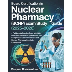 Bonaventure, Vasquez Board Certification in Nuclear Pharmacy (BCNP) Exam Study Guide (2025-2026): 4 Full-Length Practice Tests with 500+ Questions, Detailed Explanations, ... BPS Nuclear Pharmacy Specialty Examination Bonaventure, Vasquez Board Certification in Nuclear Pharmacy (BCNP) Exam Study Guide (2025-2026): 4 Full-Length Practice Tests with 500+ Questions, Detailed Explanations, ... BPS Nuclear Pharmacy Specialty Examination