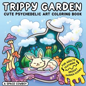 Cowboy, A Space Trippy Garden: Cute Psychedelic Art Coloring Book for Adults Featuring Groovy Garden Scenes Cowboy, A Space Trippy Garden: Cute Psychedelic Art Coloring Book for Adults Featuring Groovy Garden Scenes