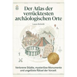 Schmitt, Laura Der Atlas der verrücktesten archäologischen Orte: Verlorene Städte, mysteriöse Monumente und ungelöste Rätsel der Vorzeit. Ein Abenteuerbuch für Hobby-Archäologen und Fans von Indiana Jones Schmitt, Laura Der Atlas der verrücktesten archäologischen Orte: Verlorene Städte, mysteriöse Monumente und ungelöste Rätsel der Vorzeit. Ein Abenteuerbuch für Hobby-Archäologen und Fans von Indiana Jones