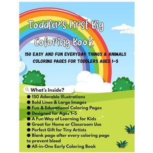 Pro, Lucky Digi Toddler’s First Big Coloring Book for Boys and Girls: 150 Fun, Simple, and Educational Coloring Pages of Everyday Objects, Toys, and More: Learn ... Words for Toddlers Ages 1–5 (Coloring Books) Pro, Lucky Digi Toddler’s First Big Coloring Book for Boys and Girls: 150 Fun, Simple, and Educational Coloring Pages of Everyday Objects, Toys, and More: Learn ... Words for Toddlers Ages 1–5 (Coloring Books)