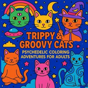 Page, F.A. Trippy & Groovy Cats: Psychedelic Coloring Adventures for Adults: A Psychedelic Cat Coloring Book with Trippy Designs for Adults to Relax and Unwind Page, F.A. Trippy & Groovy Cats: Psychedelic Coloring Adventures for Adults: A Psychedelic Cat Coloring Book with Trippy Designs for Adults to Relax and Unwind