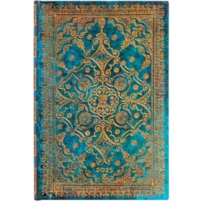 Paperblanks Kalendarz 2025 Safavid Indigo Mini tygodniowy VSO: tydzień na dwóch stronach, zamykany na Magnes, Papier 100 GSM Paperblanks Kalendarz 2025 Safavid Indigo Mini tygodniowy VSO: tydzień na dwóch stronach, zamykany na Magnes, Papier 100 GSM