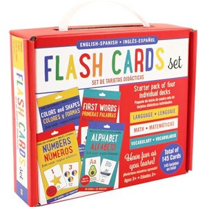 Peter Pauper Press Bilingual Flash Cards Value Pack Spanish and English (Includes Alphabet, Colors & Shapes, First Words, and Numbers) (Set of 4) Peter Pauper Press Bilingual Flash Cards Value Pack Spanish and English (Includes Alphabet, Colors & Shapes, First Words, and Numbers) (Set of 4)