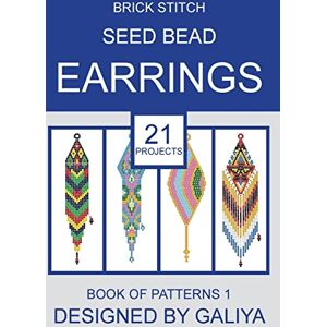 Galiya Brick stitch seed bead earrings. Book of patterns: 21 projects Galiya Brick stitch seed bead earrings. Book of patterns: 21 projects