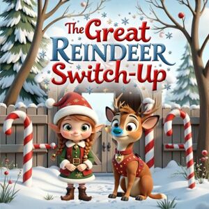 Designz, AMB The Great Reindeer Switch-Up: A Silly Christmas Adventure with Santa’s Reindeer for Kids Ages 5–8: A Fun Holiday Story About Reindeer, Problem-Solving, Courage, and Christmas Magic Designz, AMB The Great Reindeer Switch-Up: A Silly Christmas Adventure with Santa’s Reindeer for Kids Ages 5–8: A Fun Holiday Story About Reindeer, Problem-Solving, Courage, and Christmas Magic