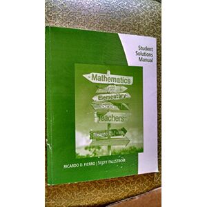Fierro, Ricardo Mathematics for Elementary School Teachers Fierro, Ricardo Mathematics for Elementary School Teachers