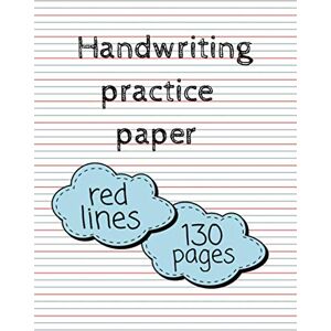 J., Paula Handwriting Practice Paper With Dotted Blue And Red Lines: 130 Blank Writing Pages For Kids J., Paula Handwriting Practice Paper With Dotted Blue And Red Lines: 130 Blank Writing Pages For Kids