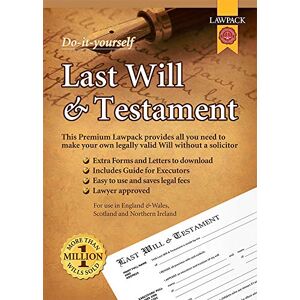 Lawpack Premium Last Will & Testament DIY Kit: All You Need to Make Your Own Legally Valid Will without a Solicitor Lawpack Premium Last Will & Testament DIY Kit: All You Need to Make Your Own Legally Valid Will without a Solicitor