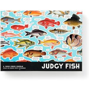 Brass Monkey Judgy Fish – 1000 Piece Jigsaw Puzzle Featuring Vintage Inspired Illustration Of Fish Art With Funny Quotes And Puffy Stickers Brass Monkey Judgy Fish – 1000 Piece Jigsaw Puzzle Featuring Vintage Inspired Illustration Of Fish Art With Funny Quotes And Puffy Stickers