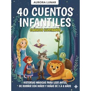 Lunar, Aurora 40 Cuentos Infantiles Clásicos Ilustrados: Historias mágicas para leer antes de dormir con niños y niñas de 3 a 8 años (Cuentos para Soñar – Colección de Historias Ilustradas para Niños) Lunar, Aurora 40 Cuentos Infantiles Clásicos Ilustrados: Historias mágicas para leer antes de dormir con niños y niñas de 3 a 8 años (Cuentos para Soñar – Colección de Historias Ilustradas para Niños)