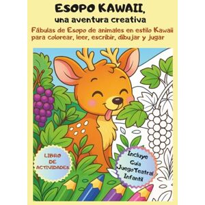 DIBUJOTECA, LA Esopo Kawaii, una aventura creativa: Fábulas de animales para colorear, leer, dibujar, escribir y jugar DIBUJOTECA, LA Esopo Kawaii, una aventura creativa: Fábulas de animales para colorear, leer, dibujar, escribir y jugar