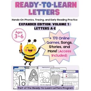 Christine, Maria Ready-To-Learn Letters: Expanded Edition, Volume 1 Letters A-E: Hands-On Phonics, Tracing, and Early Reading Practice Christine, Maria Ready-To-Learn Letters: Expanded Edition, Volume 1 Letters A-E: Hands-On Phonics, Tracing, and Early Reading Practice