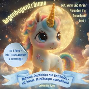 Jung, Josephine Regenbogenträume – Mit Yumi und ihren Freunden ins Traumland Band 1: Mutmach-Geschichten zum Einschlafen für Mädchen – mit Reimen, Atemübungen & ... ab 3 Jahre inkl. Traumtagebuch & Elterntipps Jung, Josephine Regenbogenträume – Mit Yumi und ihren Freunden ins Traumland Band 1: Mutmach-Geschichten zum Einschlafen für Mädchen – mit Reimen, Atemübungen & ... ab 3 Jahre inkl. Traumtagebuch & Elterntipps