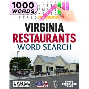 STATES OF AMERICA WORD SEARCH BOOKS Virginia Restaurants Word Search: Large Print STATES OF AMERICA WORD SEARCH BOOKS Virginia Restaurants Word Search: Large Print