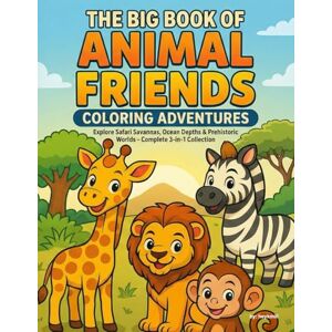 heykmill The Big Book of Animal Friends Coloring Adventures: Explore Safari Savannas, Ocean Depths & Prehistoric Worlds Complete 3-in-1 Collection heykmill The Big Book of Animal Friends Coloring Adventures: Explore Safari Savannas, Ocean Depths & Prehistoric Worlds Complete 3-in-1 Collection