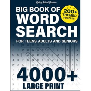 Victoria, G.K. Big Book Of Word Search Large Print Puzzles With 4000+ Words, 200+ Themed Puzzles: For Teens, Adults and Seniors For Fun & Relaxation Victoria, G.K. Big Book Of Word Search Large Print Puzzles With 4000+ Words, 200+ Themed Puzzles: For Teens, Adults and Seniors For Fun & Relaxation