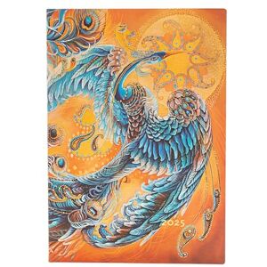 Paperblanks Kalendarz 2025 Skybird Midi tygodniowy HOR Flexi: tydzień na dwóch stronach, zamykany na gumkę, Papier 100 GSM Paperblanks Kalendarz 2025 Skybird Midi tygodniowy HOR Flexi: tydzień na dwóch stronach, zamykany na gumkę, Papier 100 GSM